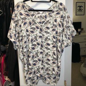 Lush brand patterned top.